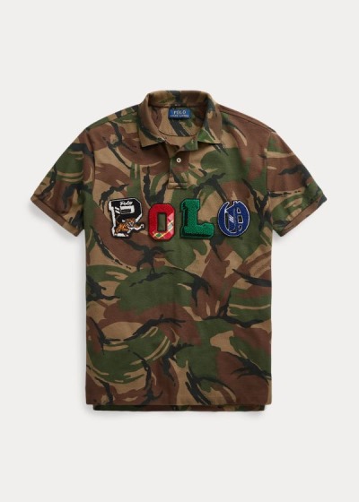 Polo Ralph Lauren Custom Slim Fit Camo Polo Herre Danmark (ABFJZ2160)